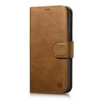 Nugarėlės dėklai iCarer  iCarer Oil Wax Wallet Case 2in1 Cover iPhone 14 Pro Max Leather Flip Cover Anti-RFID brown (WMI14220724-TN) 