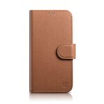 Aizmugurējais vāciņš iCarer  iCarer Wallet Case 2in1 case iPhone 14 leather cover with flap Anti-RFID brown (WMI14220725-BN) 
