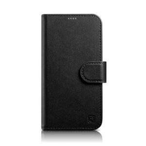 Aizmugurējais vāciņš iCarer - iCarer Wallet Case 2in1 Cover iPhone 14 Plus Anti-RFID Leather Flip Case Black (WMI14220727-BK) 