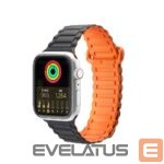 Strap Dux Ducis  Dux Ducis Strap (Armor Version) Apple Watch SE Strap, 9, 8, 7, 6, 5, 4, 3, 2, 1 (41, 40, 38 mm) Silicone Magnetic Band Bracelet Black/Orange 