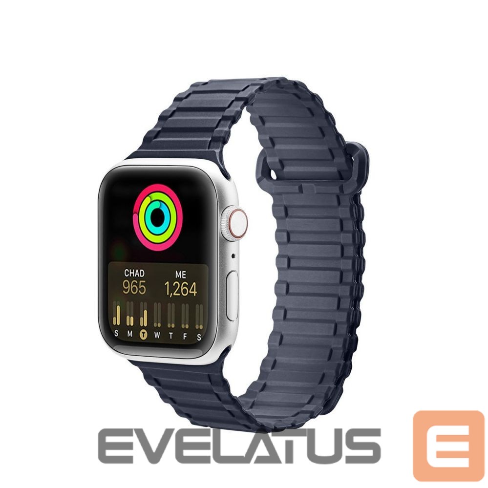 Dirželis Dux Ducis Dux Ducis Strap (Armor Version) Apple Watch Ultra, SE, 9, 8, 7, 6, 5, 4, 3, 2, 1 (49, 45, 44, 42 mm) Silicone Magnetic Band Bracelet Blue