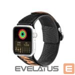 Rihm Dux Ducis  Dux Ducis Strap (Outdoor Version) Apple Watch Ultra Strap, SE, 9, 8, 7, 6, 5, 4, 3, 2, 1 (49, 45, 44, 42 mm) Nylon Band Bracelet Black and Orange 