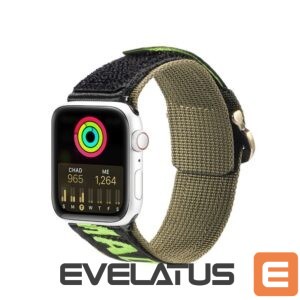 Siksniņa Dux Ducis  Dux Ducis Strap (Outdoor Version) Apple Watch Ultra Strap, SE, 9, 8, 7, 6, 5, 4, 3, 2, 1 (49, 45, 44, 42 mm) Nylon Band Bracelet Black/Green 
