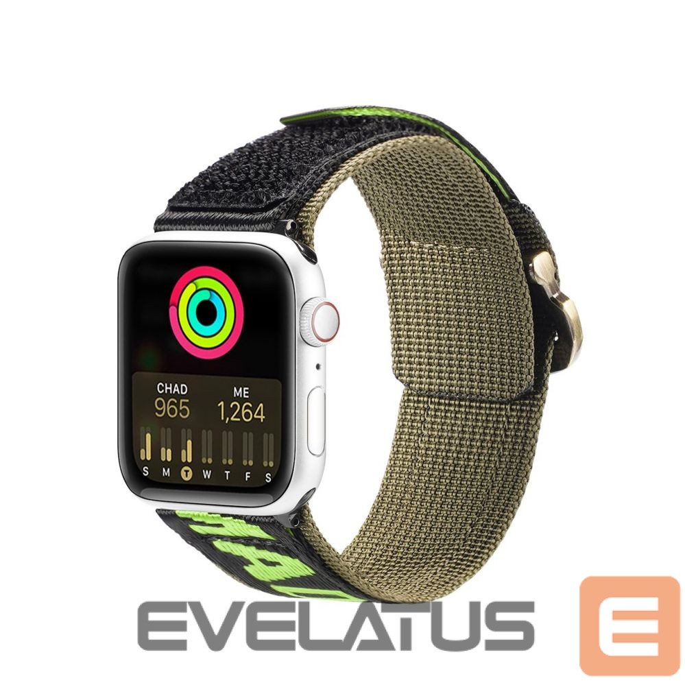 Rihm Dux Ducis Dux Ducis Strap (Outdoor Version) Apple Watch Ultra Strap, SE, 9, 8, 7, 6, 5, 4, 3, 2, 1 (49, 45, 44, 42 mm) Nylon Band Bracelet Black/Green