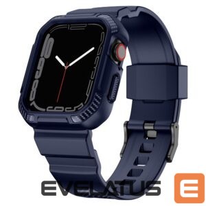 Siksniņa Kingxbar  Kingxbar CYF106 2in1 armored case for Apple Watch SE, 9, 8, 7, 6, 5, 4, 3, 2, 1 (41, 40, 38 mm) with strap blue 
