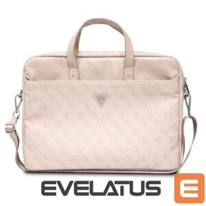 Portatīvo datoru soma Guess  Guess Saffiano 4G Triangle Logo bag for a 16'' laptop - pink 