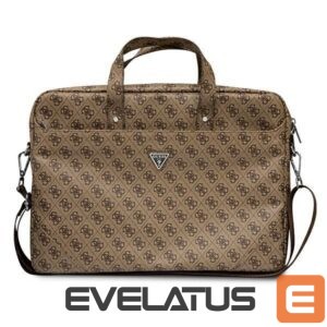 Portatīvo datoru soma Guess  Guess Saffiano 4G Triangle Logo bag for a 16'' laptop - brown 