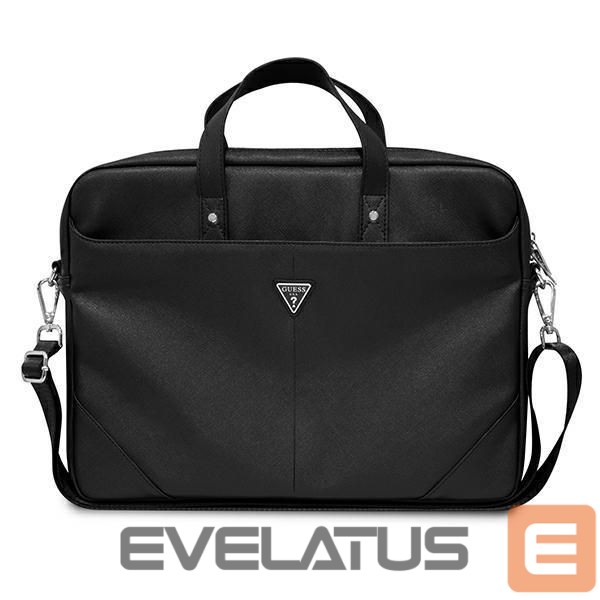 Laptop Bag Guess Guess Saffiano Triangle Logo bag for a 16'' laptop - black