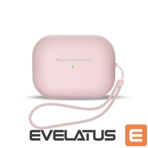 Belaidės ausinės Hurtel  AirPods 1 / AirPods 2 Silicone Case + Lanyard Wrist Strap - Pink 