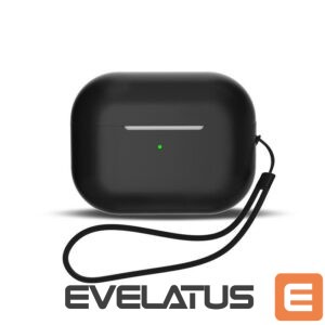 Belaidės ausinės Hurtel  Silicone case for AirPods 1 / AirPods 2 + wrist strap lanyard - black 