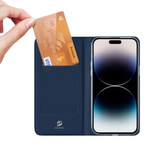 Nugarėlės dėklai Dux Ducis  Dux Ducis Skin Pro Wallet Case for iPhone 15 Pro Max - Blue 