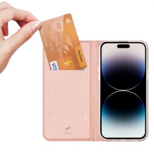 Nugarėlės dėklai Dux Ducis  Dux Ducis Skin Pro Wallet Case for iPhone 15 Pro - Pink 