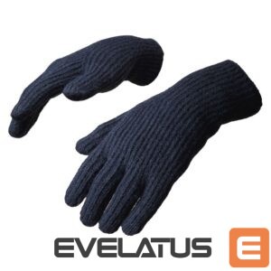 Bicycle accessory Hurtel  Braided telephone gloves with cut-outs for fingers - black 