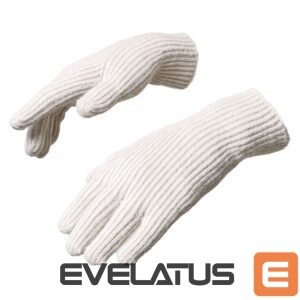 Bicycle accessory Hurtel  Braided telephone gloves with cutouts for fingers - beige 