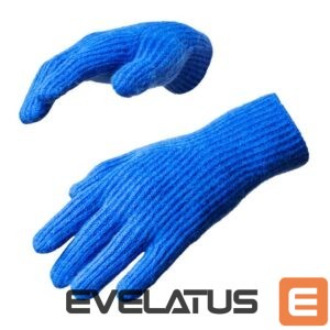 Bicycle accessory Hurtel  Braided telephone gloves with cutouts for fingers - blue 