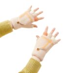 Piederums velosipēdiem Hurtel  Women's/children's winter phone gloves - white 