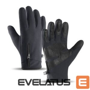 Bicycle accessory Hurtel  Anti-slip winter phone sports gloves (size L) - black 