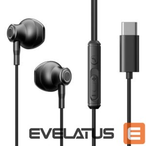 Vadu austiņas Joyroom  Joyroom TYPE-C Series JR-EC07 USB-C in-ear headphones metal - black 