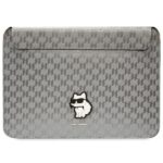 Держатели и подставки Karl Lagerfeld  Karl Lagerfeld Saffiano Monogram Choupette case for a 14" laptop - silver 