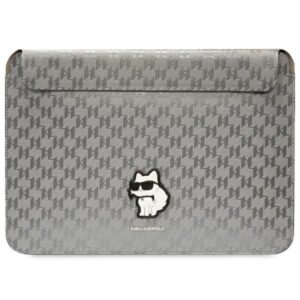 Holders and stands Karl Lagerfeld  Karl Lagerfeld Saffiano Monogram Choupette case for a 14" laptop - silver 
