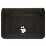 Holders and stands Karl Lagerfeld  Karl Lagerfeld Saffiano Monogram Choupette case for a 14" laptop - black 