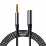 Adapteris Joyroom  Joyroom stereo audio cable AUX 3.5 mm mini jack (male) - mini jack (female) 1.2 m black (SY-A09) 