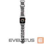 Siksniņa Hello Kitty  Hello Kitty Silicone Heads & Stripes Strap for Apple Watch 38/40/41mm - Black 