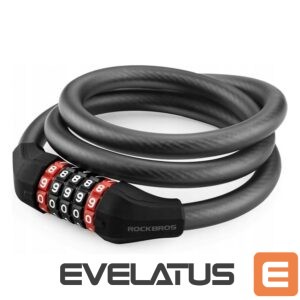 Jalgratta tarvik Rockbros  Rockbros RKS507-1BK bicycle lock with combination 1.8 m - black 
