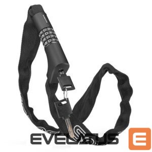 Dviračio priedas Rockbros  Rockbros 3230002001 bicycle lock with combination and key - black 