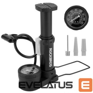 Bicycle accessory Rockbros  Rockbros 42610002001 floor bicycle pump with pressure gauge - black 
