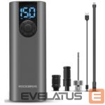 Dviračio priedas Rockbros  Rockbros 42720001001 Electric Bike Pump with LED Display + USB-C - USB-A Cable - Black 