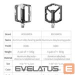 Piederums velosipēdiem Rockbros  Rockbros K203-BK bicycle pedal set - black 