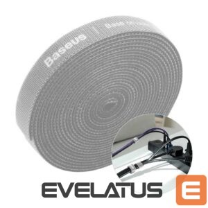 Cable Baseus  Baseus Rainbow Circle hook and loop Straps - Velcro tape Velcro cable organizer 3m gray (ACMGT-F0G) 