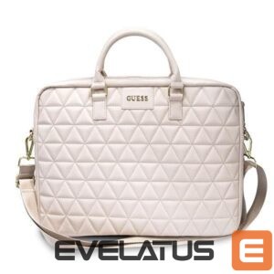 Portatīvo datoru soma Guess  Guess Quilted bag for a 16" laptop - pink 