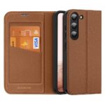 Back panel cover Dux Ducis  Dux Ducis Skin X2 case Samsung Galaxy S23+ flip case wallet stand brown 