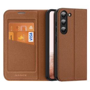 Aizmugurējais vāciņš Dux Ducis  Dux Ducis Skin X2 case Samsung Galaxy S23+ flip case wallet stand brown 