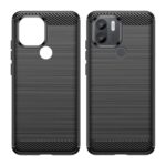 Back panel cover Hurtel  Carbon Case case for Xiaomi Redmi A1+ flexible silicone carbon cover black 