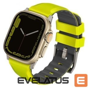 Viedpulksteni UNIQ  Uniq Linus Airosoft Silicone strap for Apple Watch 1/2/3/4/5/6/7/8/SE/SE2/Ultra 42/44/45/49mm - lime 