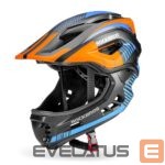 Jalgratta tarvik Rockbros  Rockbros TT-32SOBL-S children's bicycle helmet with removable chinbar, size S - black and orange 