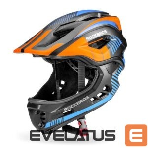 Bicycle accessory Rockbros  Rockbros TT-32SOBL-S children's bicycle helmet with removable chinbar, size S - black and orange 