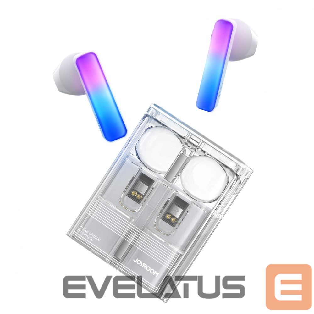 Kõrvaklapid Joyroom TWS Joyroom JR-TC1 IceLens Series wireless headphones with LED lights - white