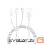 Kabelis Baseus  Baseus Superior Series USB-A - USB-C / Lightning / micro USB 3.5A cable 1m - white