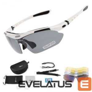 Dviračio priedas Rockbros  Rockbros 10002 polarizing cycling glasses - white 