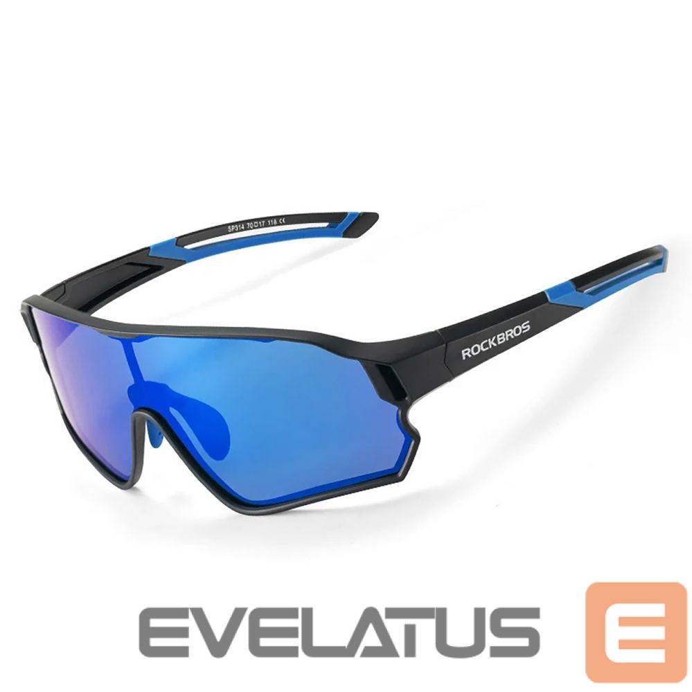 Bicycle accessory Rockbros Rockbros 14110009001 polarized cycling glasses for children 8-14 years old - black and blue