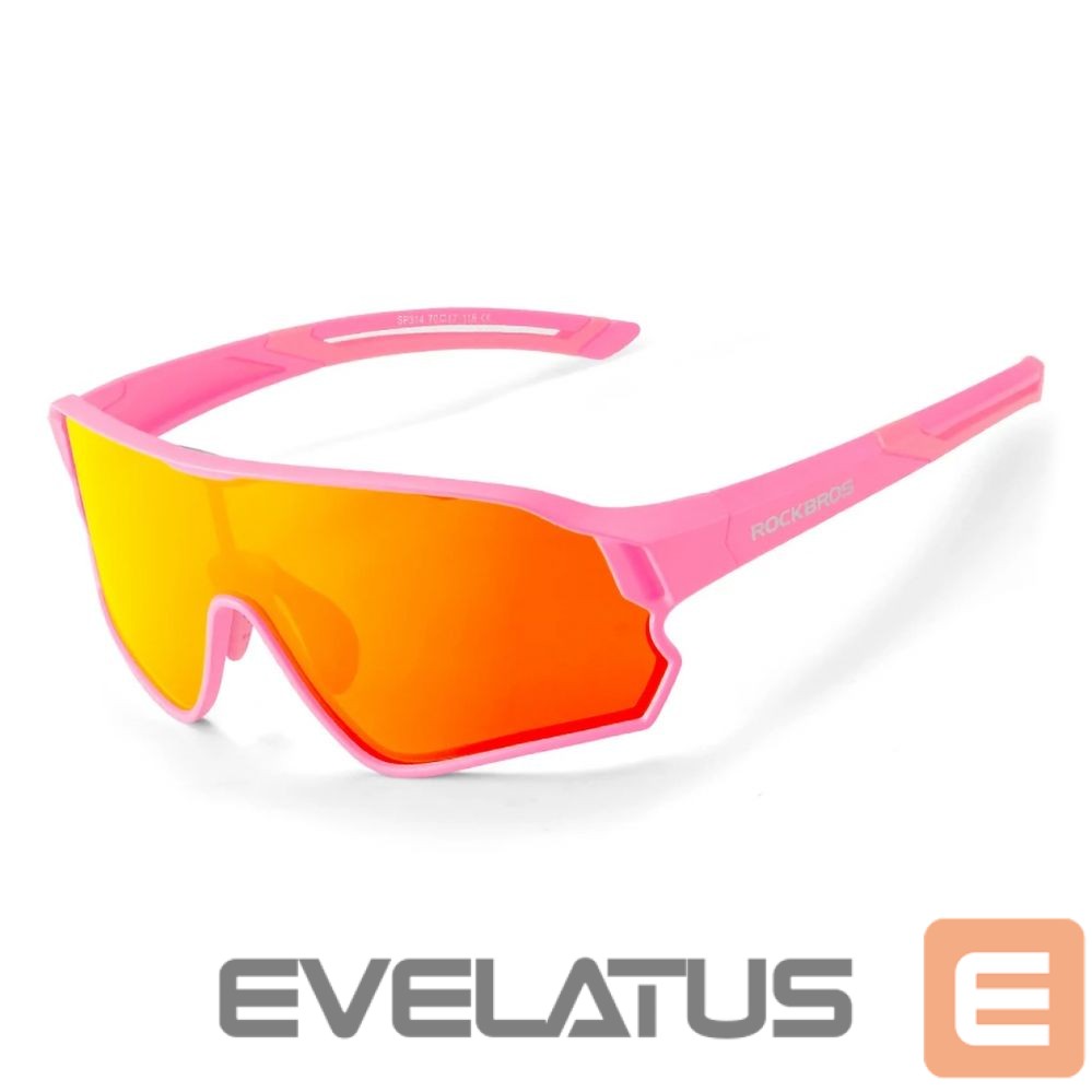 Jalgratta tarvik Rockbros Rockbros 14110009004 polarized cycling glasses for children 8-14 years old - pink