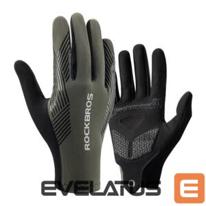 Bicycle accessory Rockbros  Rockbros 16110006003 shock-absorbing cycling gloves size L - green and black 