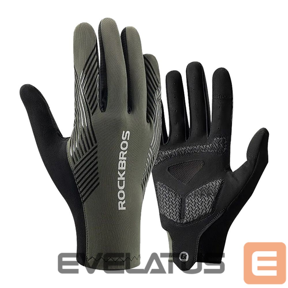 Bicycle accessory Rockbros Rockbros 16110006003 shock-absorbing cycling gloves size L - green and black