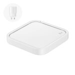 Adapteriai Samsung  Samsung Wireless Charger Pad EP-P2400TWEGEU 15W inductive charger - white + mains charger 