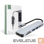 Other Computer Accessory Tech-Protect  HUB Tech-Protect V4 6in1 USB-C - USB-A 3.0 / USB-A 2.0 / USB-C / HDMI / micro SD / TF / SD card reader - gray 