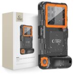 Kiti Tech-Protect  Tech-Protect Waterproof Case IPX8 for 4.7-6.7" Smartphones - Black and Orange 